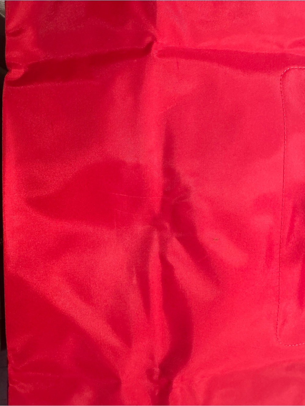 Longchamp XL Le Pliage Foldable Tote in Deep Red with Brown Leather - Picture 6 of 9